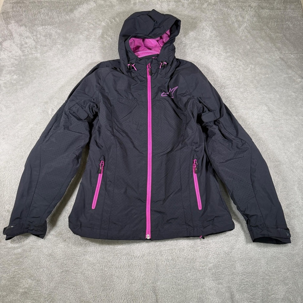 Alpinestars Stella Tornado Air Jacket Womens Small Black Armor Hooded Motorcycle